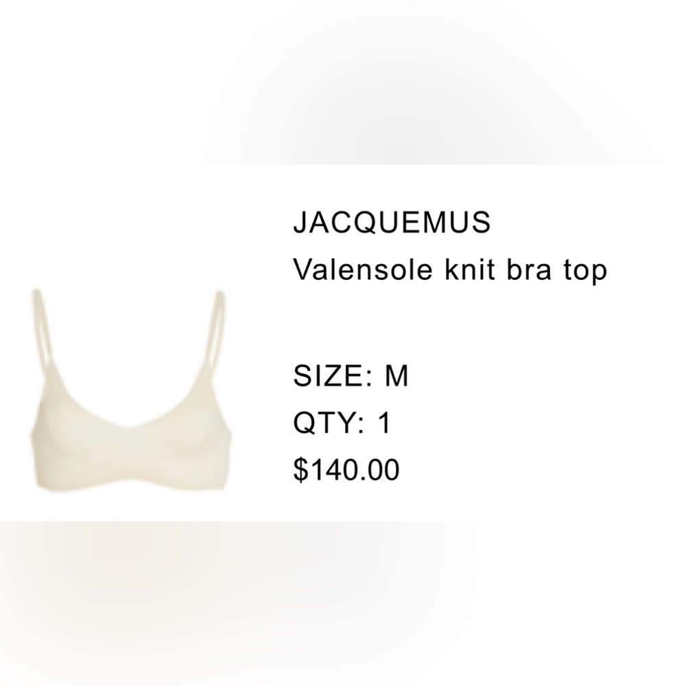 Jacquemus Beige Knit Bralette Valensole